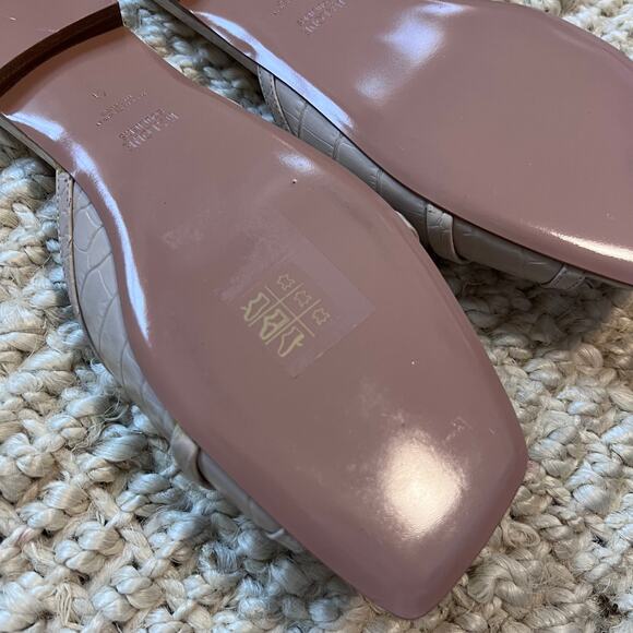 MALONE SOULIERS  perla croc embossed slide sandals Sz 41/US 11 - Picture 4 of 5